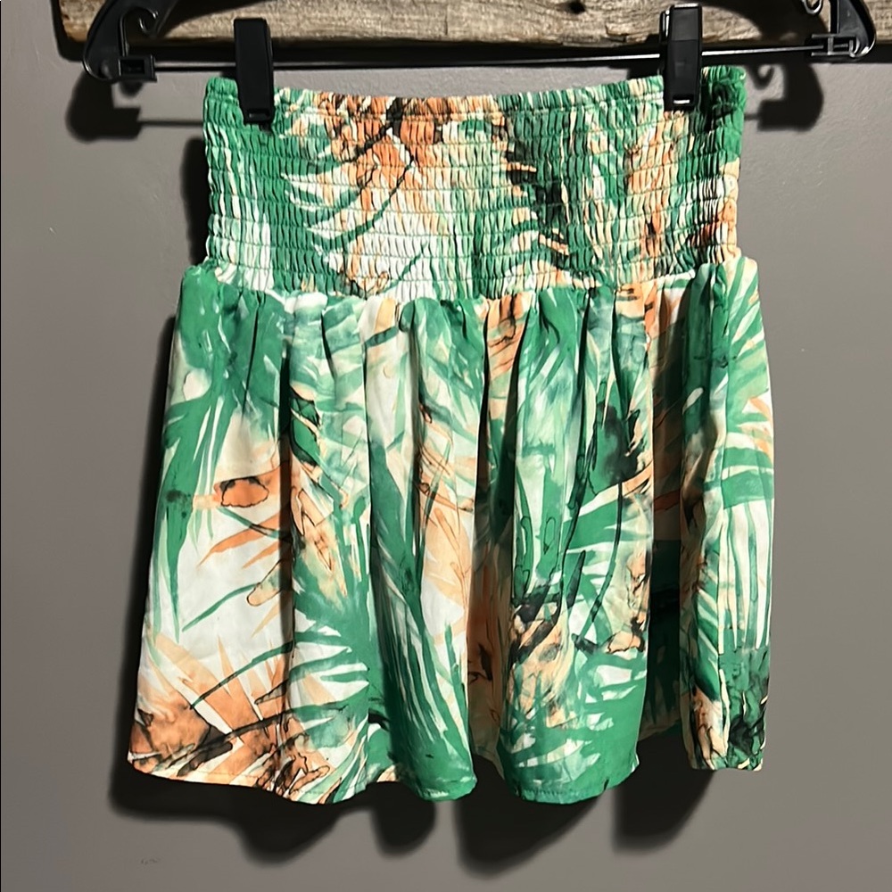 Tropical Green and Orange Women's Skirt